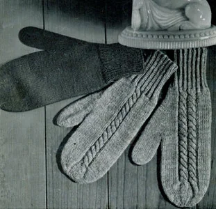 Double Cable Mittens Pattern