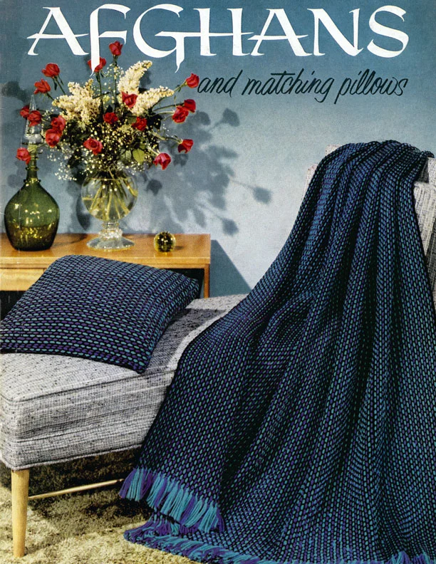 Afghans and Matching Pillows | Coats & Clark's O.N.T. Book No. 505